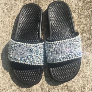 Not For Sale! Custom Bling Nike Slides